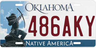OK license plate 486AKY