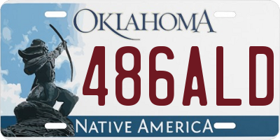 OK license plate 486ALD