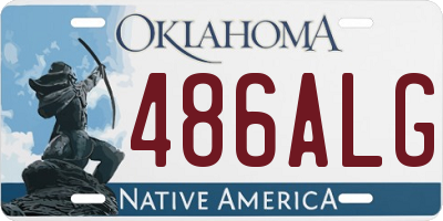 OK license plate 486ALG