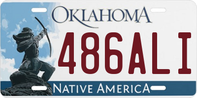OK license plate 486ALI