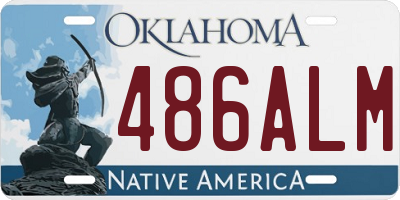 OK license plate 486ALM