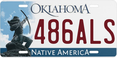 OK license plate 486ALS
