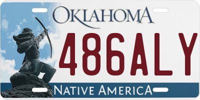 OK license plate 486ALY