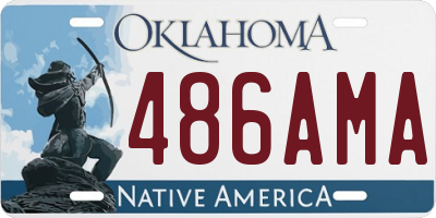 OK license plate 486AMA