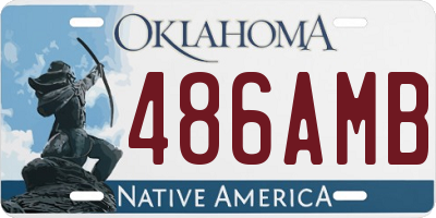 OK license plate 486AMB