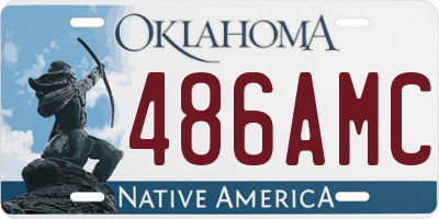 OK license plate 486AMC
