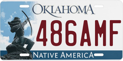OK license plate 486AMF