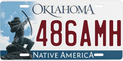 OK license plate 486AMH