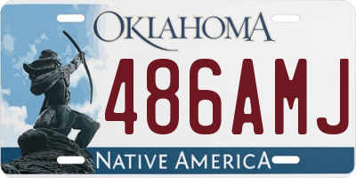 OK license plate 486AMJ