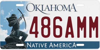 OK license plate 486AMM