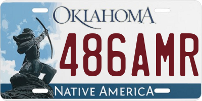 OK license plate 486AMR