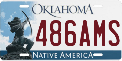 OK license plate 486AMS