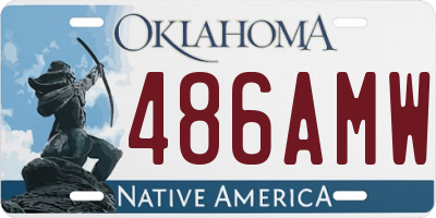 OK license plate 486AMW
