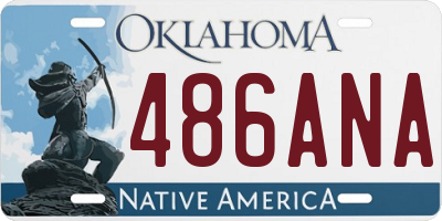 OK license plate 486ANA