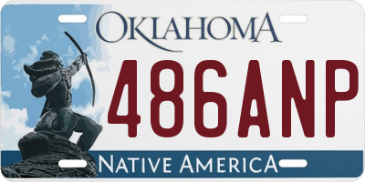OK license plate 486ANP