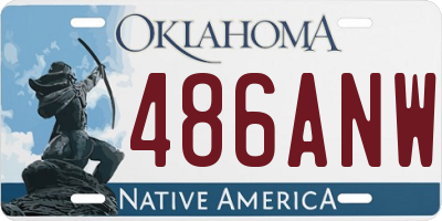 OK license plate 486ANW