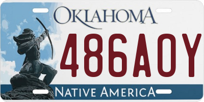 OK license plate 486AOY