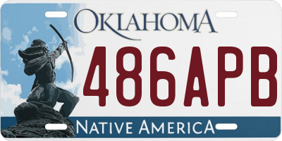 OK license plate 486APB