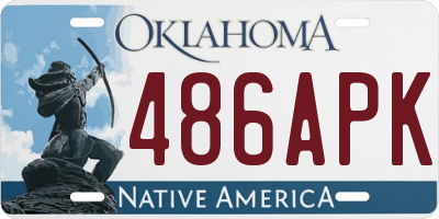 OK license plate 486APK