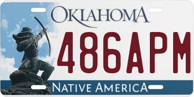 OK license plate 486APM