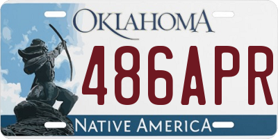 OK license plate 486APR