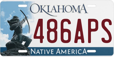 OK license plate 486APS
