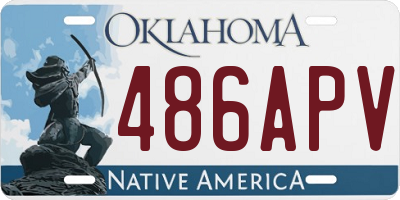 OK license plate 486APV