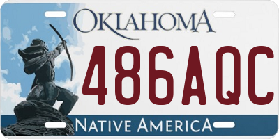 OK license plate 486AQC