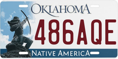 OK license plate 486AQE