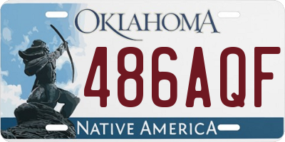 OK license plate 486AQF