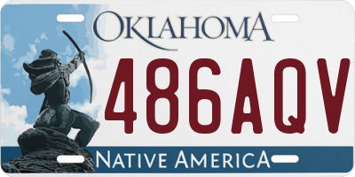 OK license plate 486AQV