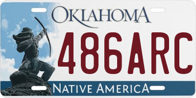 OK license plate 486ARC