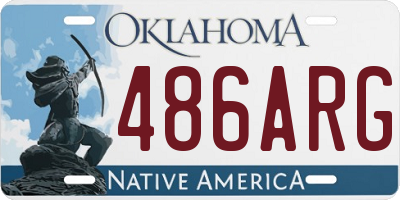 OK license plate 486ARG