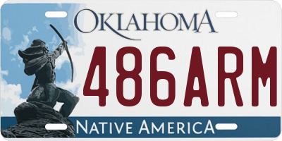 OK license plate 486ARM