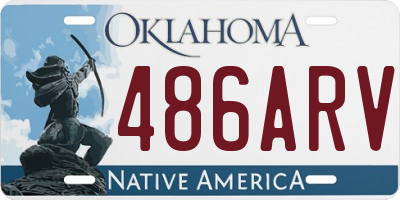 OK license plate 486ARV