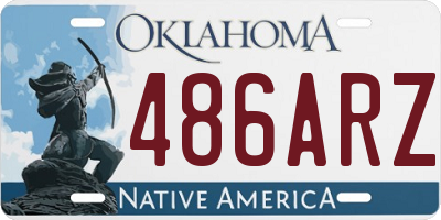OK license plate 486ARZ