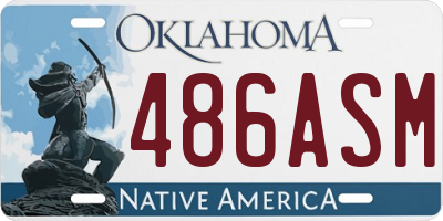 OK license plate 486ASM
