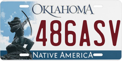 OK license plate 486ASV