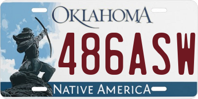OK license plate 486ASW