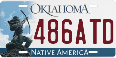 OK license plate 486ATD