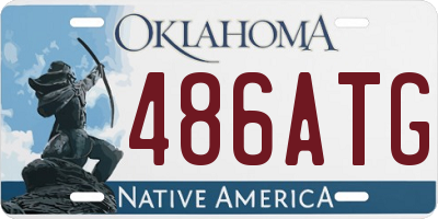 OK license plate 486ATG