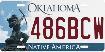 OK license plate 486BCW