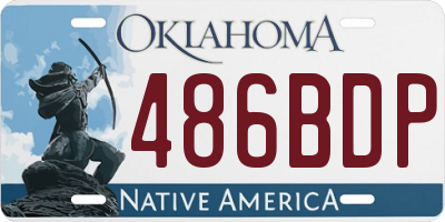 OK license plate 486BDP