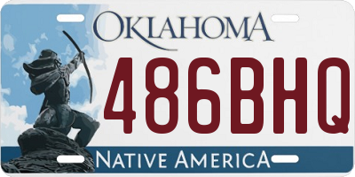 OK license plate 486BHQ