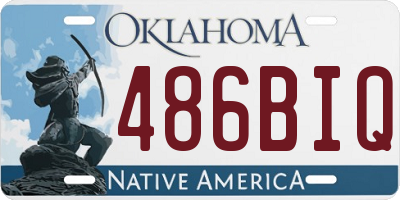 OK license plate 486BIQ