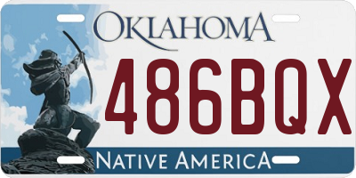 OK license plate 486BQX