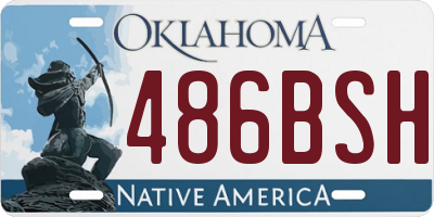 OK license plate 486BSH