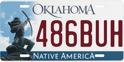 OK license plate 486BUH