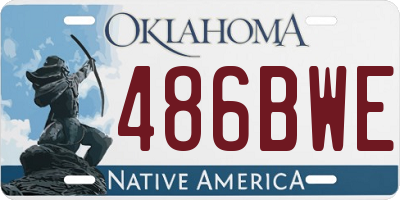 OK license plate 486BWE