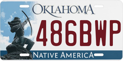 OK license plate 486BWP